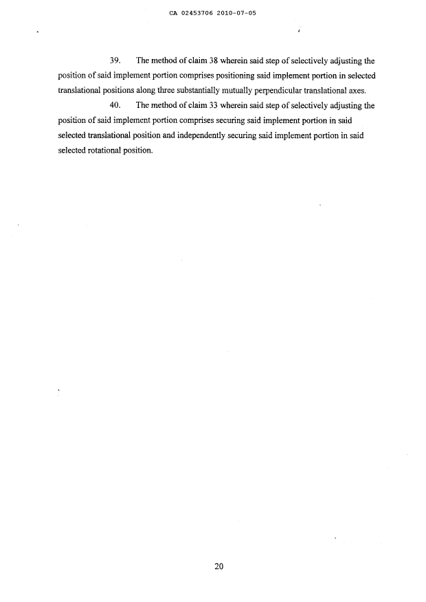 Document de brevet canadien 2453706. Poursuite-Amendment 20100705. Image 4 de 4