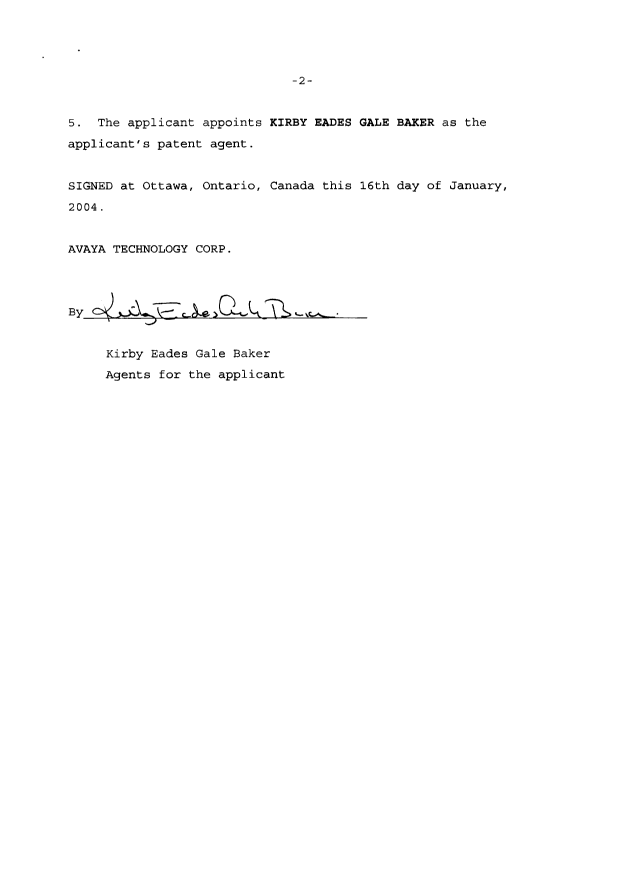 Document de brevet canadien 2455256. Cession 20040116. Image 3 de 7
