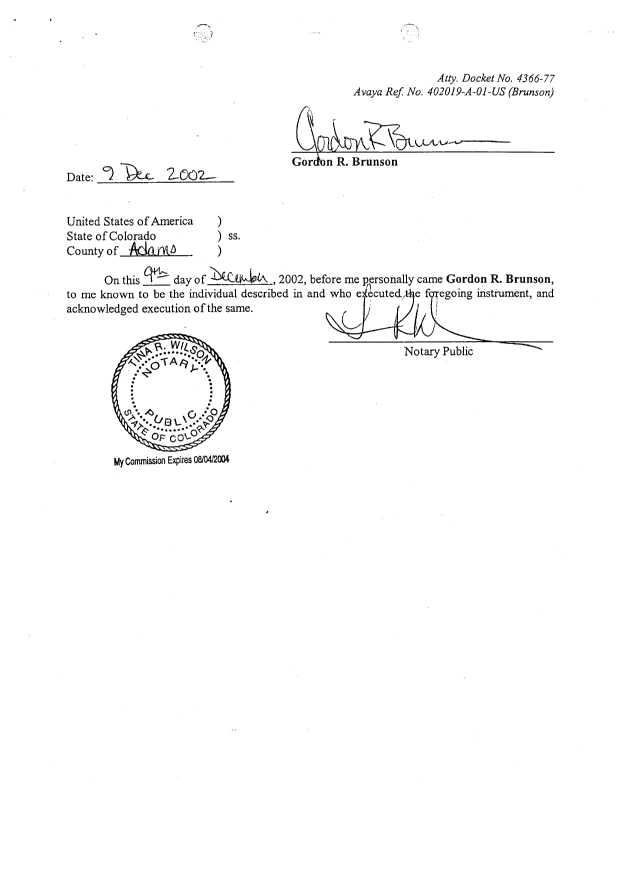 Document de brevet canadien 2455256. Cession 20040116. Image 6 de 7