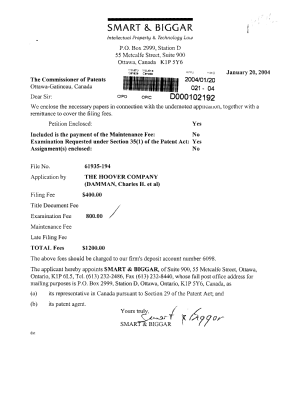 Document de brevet canadien 2455440. Cession 20040120. Image 1 de 2