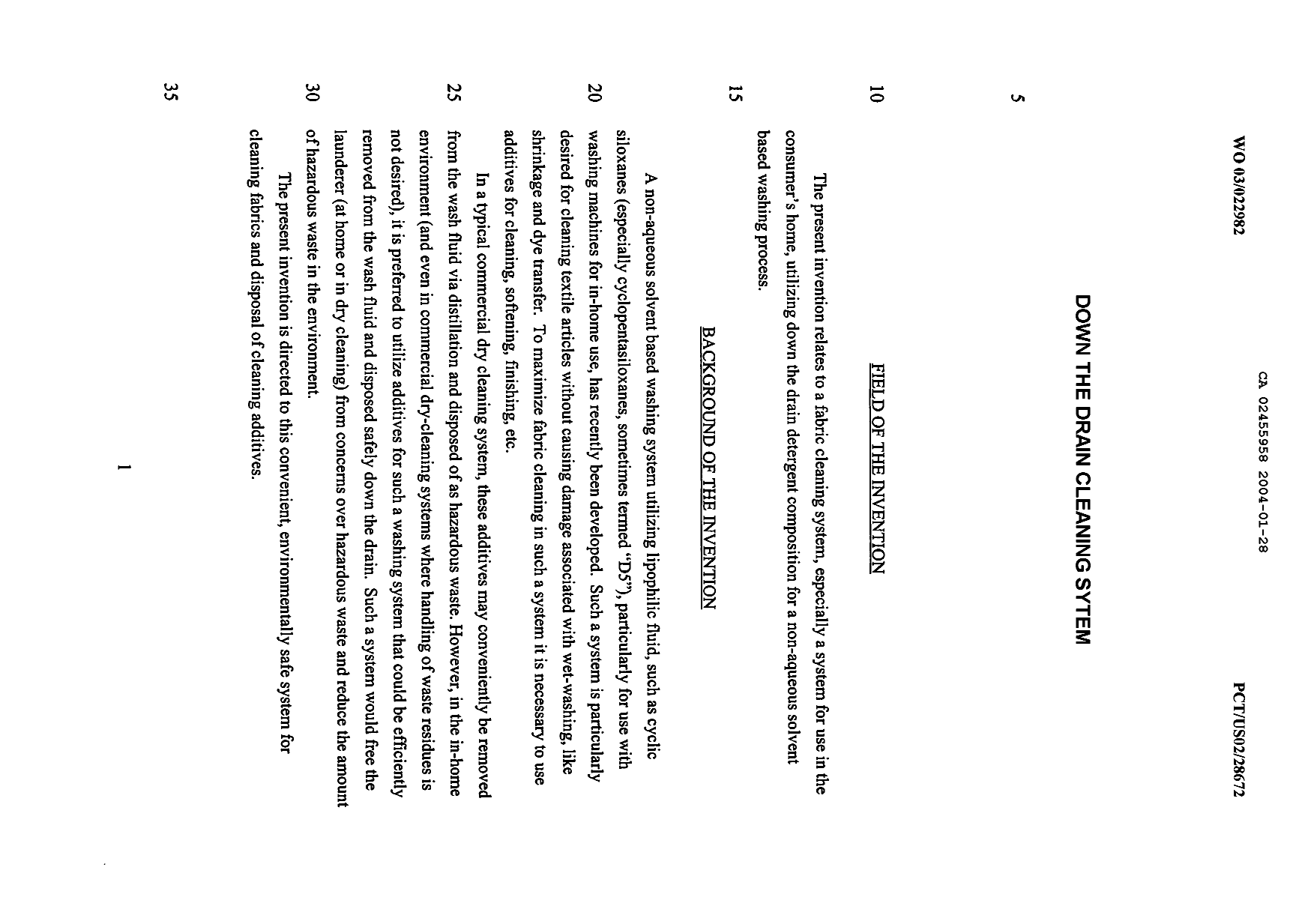 Canadian Patent Document 2455958. Description 20040128. Image 1 of 22