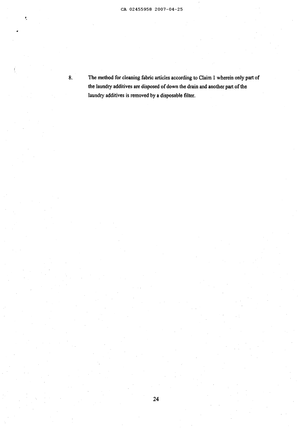 Document de brevet canadien 2455958. Revendications 20070425. Image 2 de 2