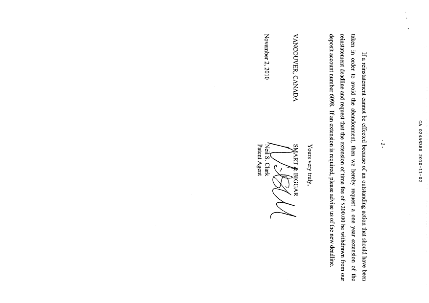Canadian Patent Document 2456380. Correspondence 20101102. Image 2 of 2