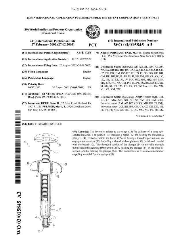 Document de brevet canadien 2457130. Abrégé 20040218. Image 1 de 2