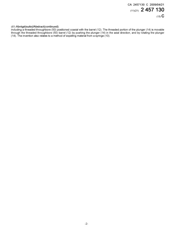 Document de brevet canadien 2457130. Page couverture 20090402. Image 2 de 2