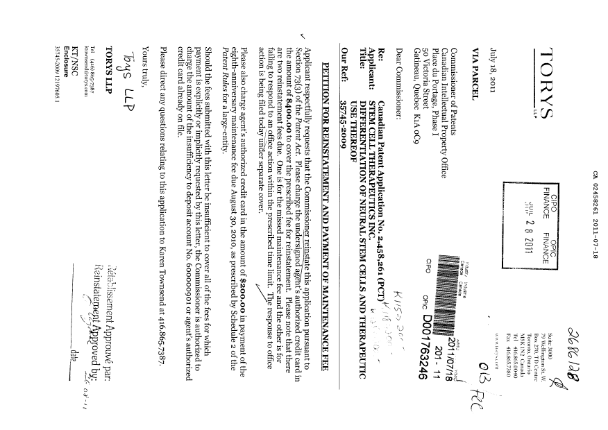 Canadian Patent Document 2458261. Prosecution-Amendment 20101218. Image 2 of 2