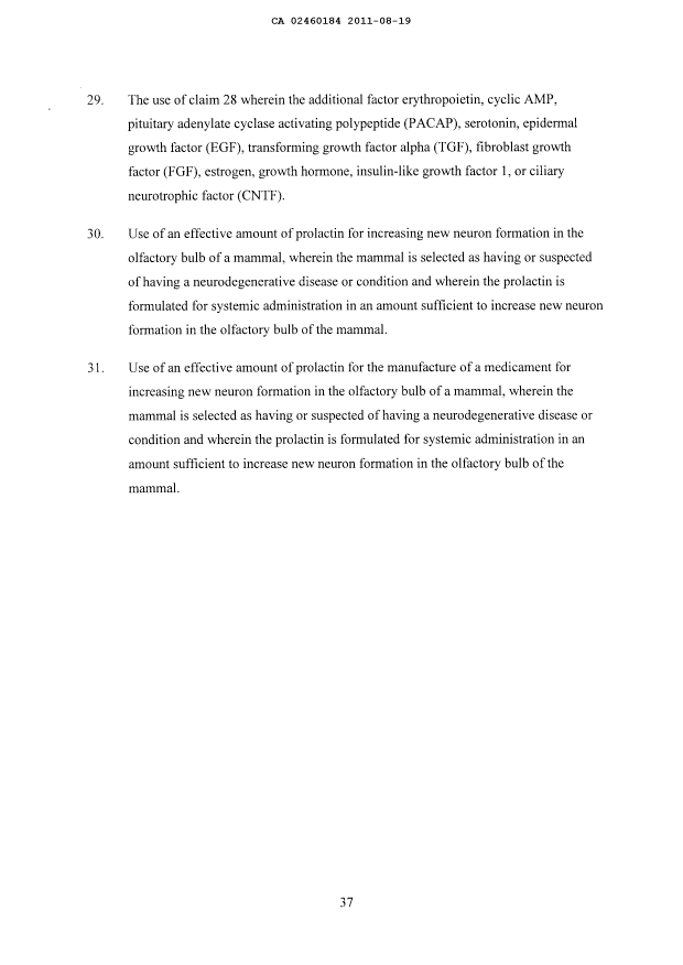 Canadian Patent Document 2460184. Prosecution-Amendment 20110819. Image 13 of 13