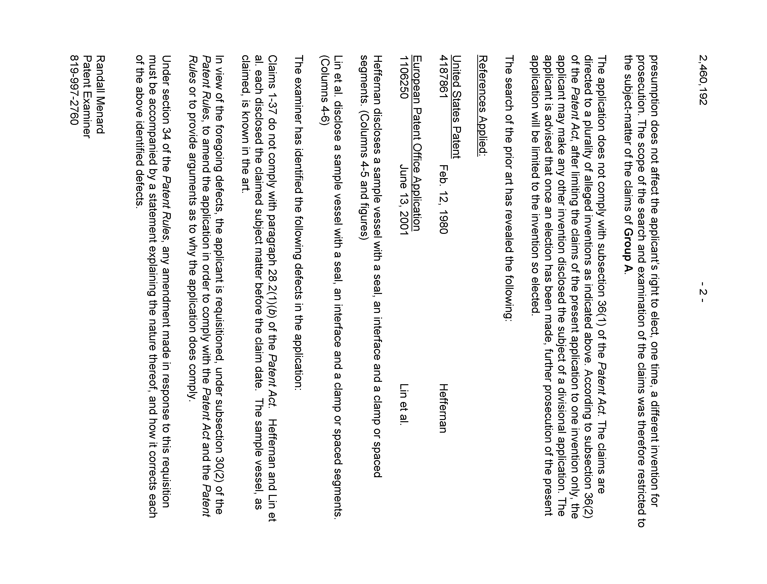 Document de brevet canadien 2460192. Poursuite-Amendment 20081201. Image 2 de 2