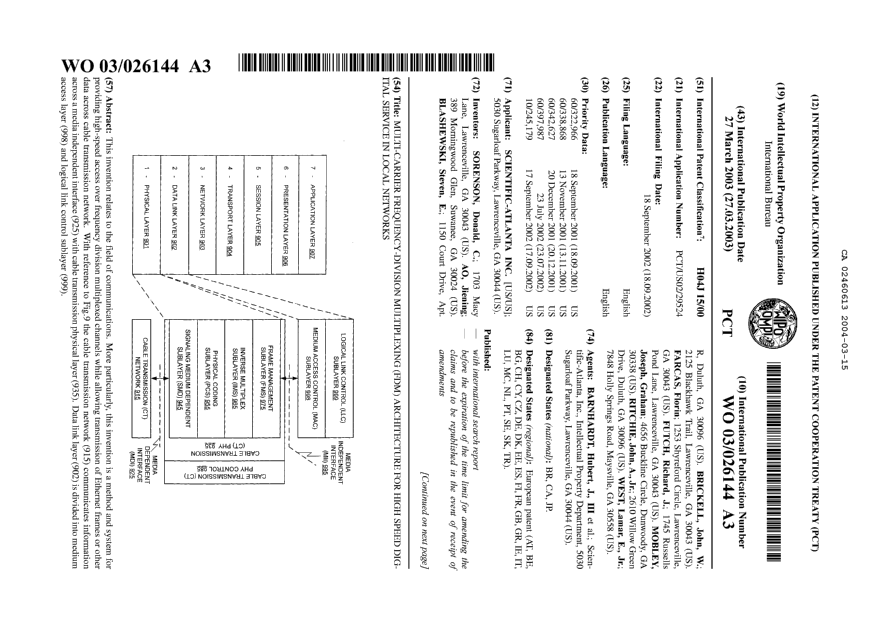 Document de brevet canadien 2460613. Abrégé 20031215. Image 1 de 2