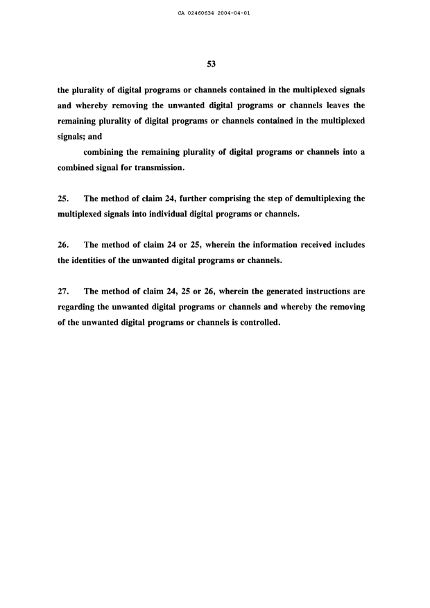 Document de brevet canadien 2460634. Revendications 20040401. Image 6 de 6