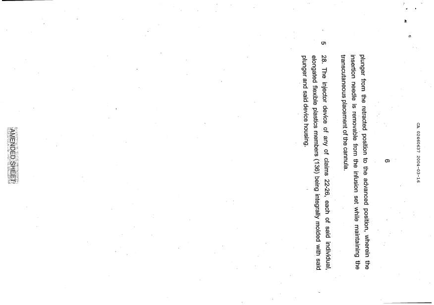 Document de brevet canadien 2460637. Revendications 20040316. Image 6 de 6
