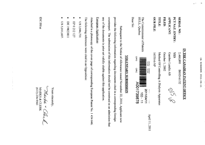 Canadian Patent Document 2460895. Prosecution-Amendment 20110411. Image 1 of 1