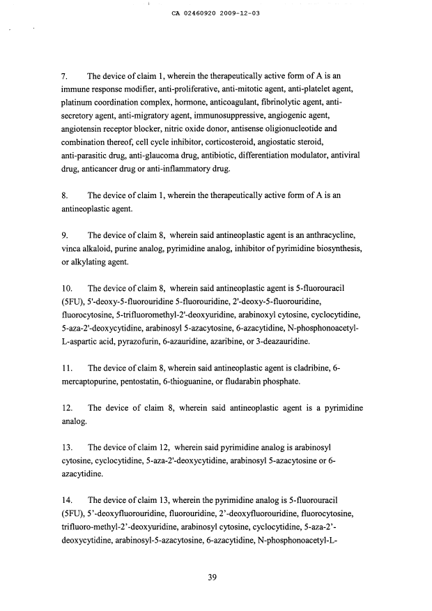 Document de brevet canadien 2460920. Revendications 20091203. Image 2 de 7