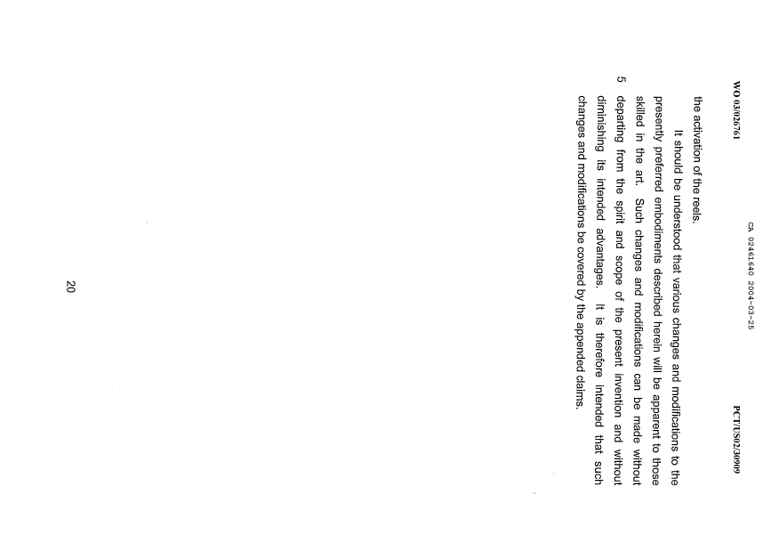 Document de brevet canadien 2461640. Description 20031225. Image 20 de 20