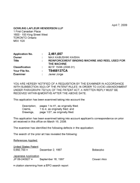 Document de brevet canadien 2461657. Poursuite-Amendment 20090407. Image 1 de 3