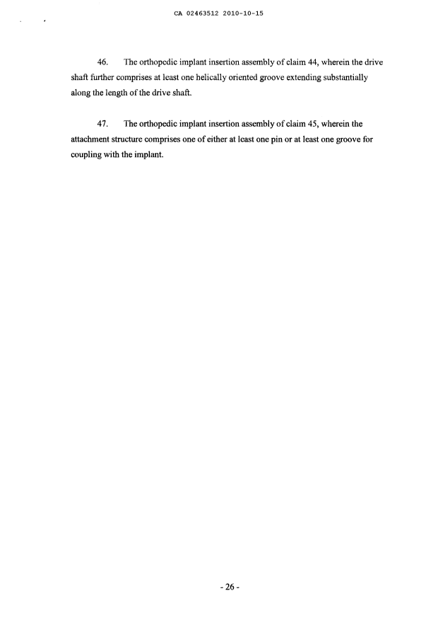 Document de brevet canadien 2463512. Revendications 20101015. Image 10 de 10