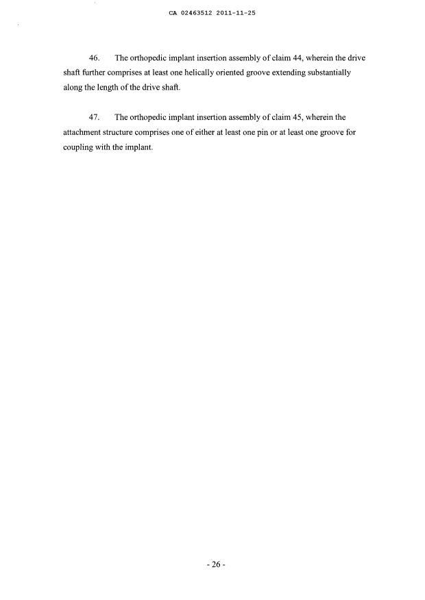 Document de brevet canadien 2463512. Revendications 20111125. Image 10 de 10