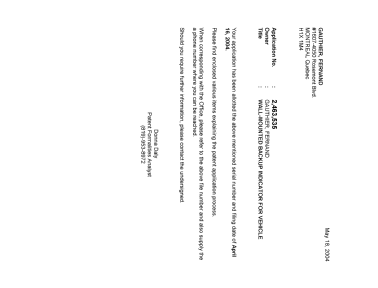 Document de brevet canadien 2463535. Correspondance 20040512. Image 1 de 1
