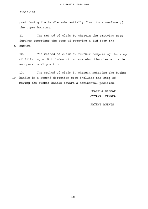 Canadian Patent Document 2464276. Prosecution-Amendment 20061101. Image 8 of 8