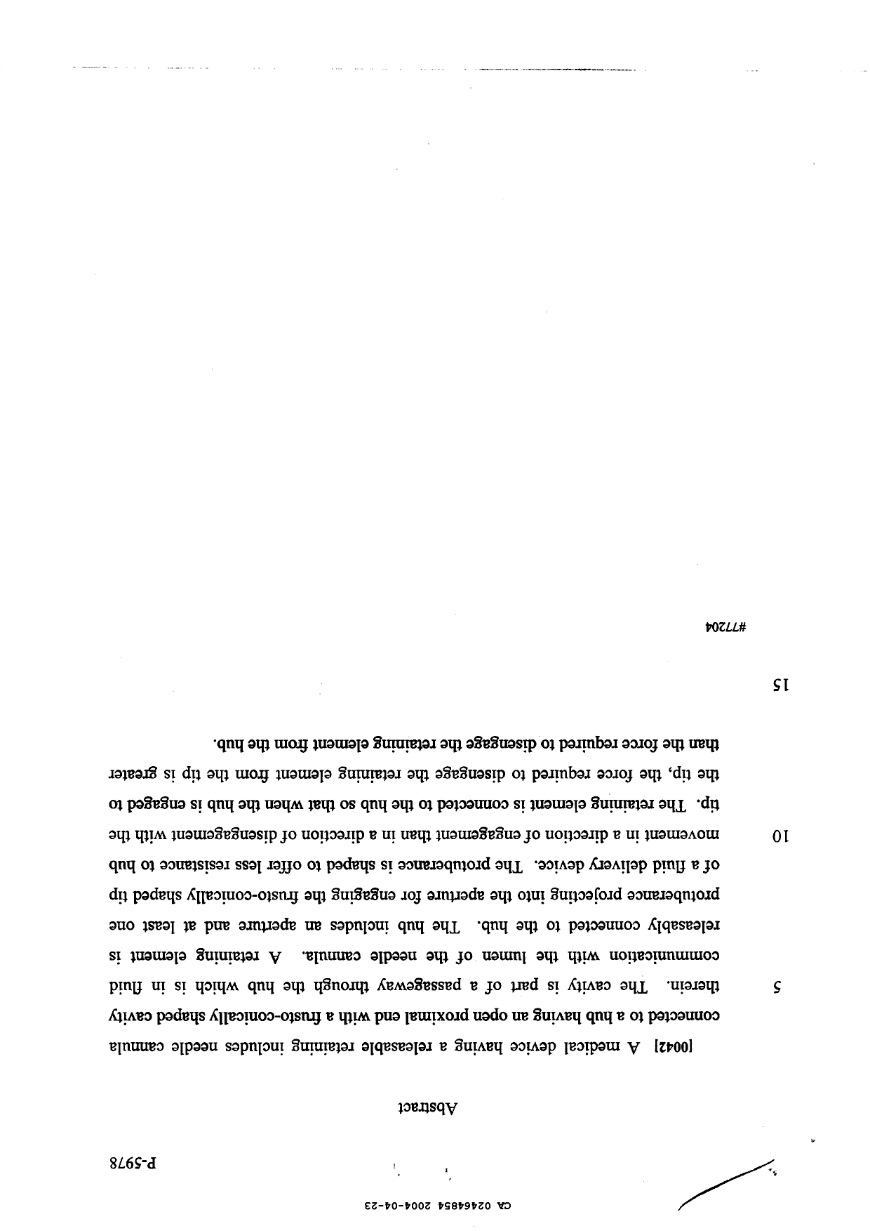 Document de brevet canadien 2464854. Abrégé 20031223. Image 1 de 1