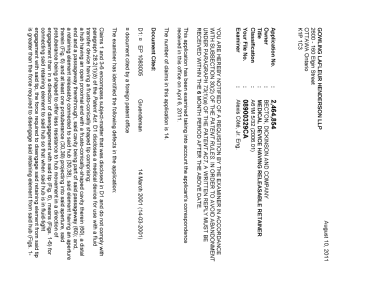 Document de brevet canadien 2464854. Poursuite-Amendment 20101210. Image 1 de 2