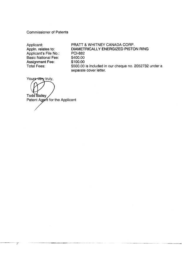 Canadian Patent Document 2465071. Assignment 20040421. Image 2 of 9