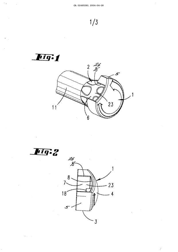 Canadian Patent Document 2465391. Drawings 20040428. Image 1 of 3