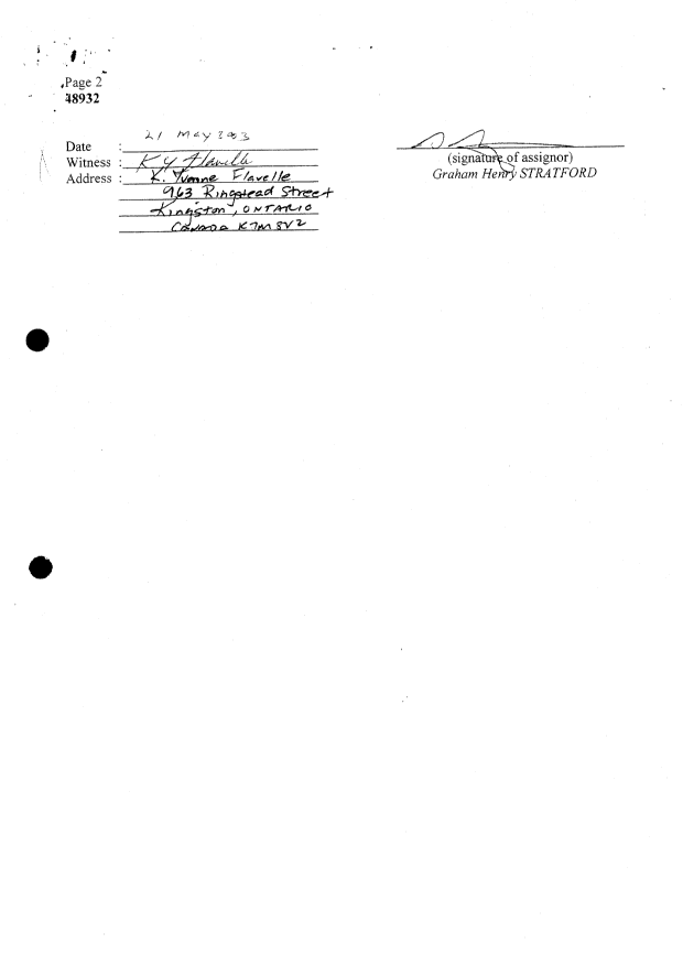 Canadian Patent Document 2465580. Assignment 20040422. Image 8 of 8