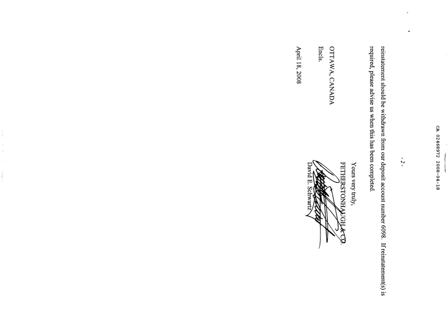 Canadian Patent Document 2468972. Prosecution-Amendment 20080418. Image 2 of 2