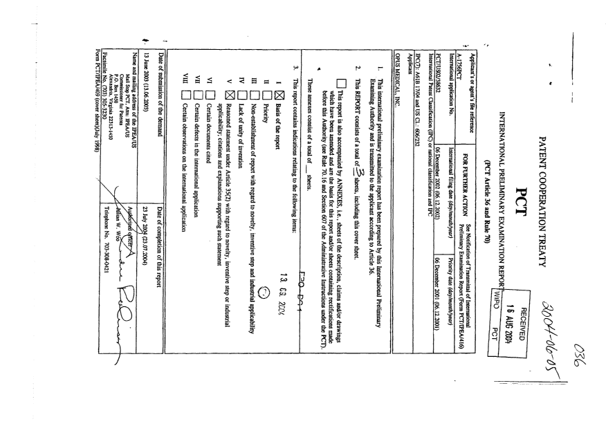 Document de brevet canadien 2469400. PCT 20040605. Image 1 de 3