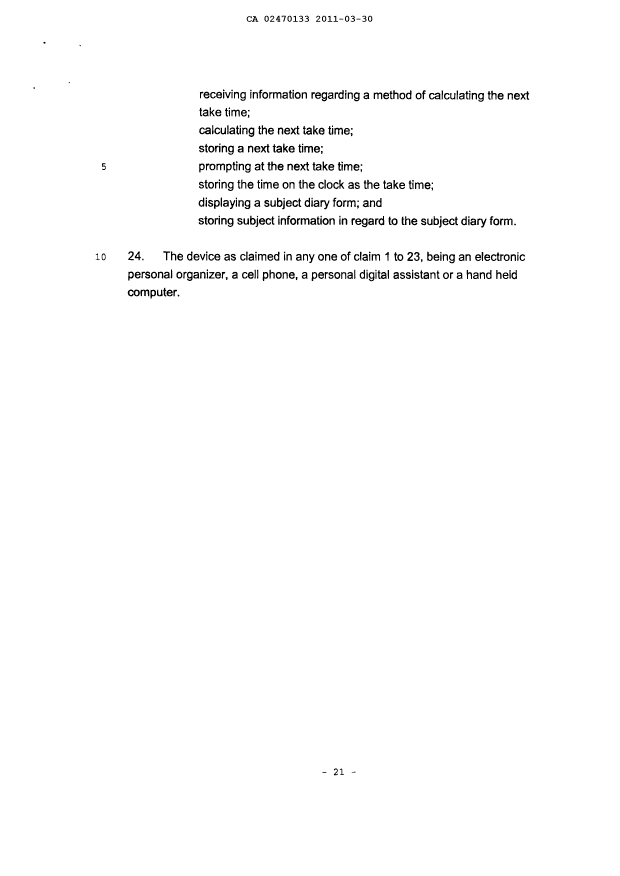 Document de brevet canadien 2470133. Poursuite-Amendment 20110330. Image 15 de 15