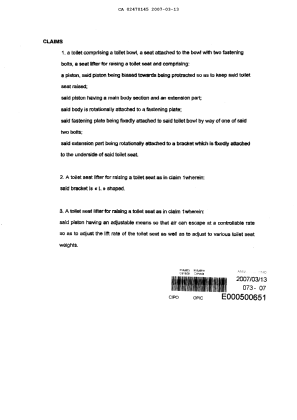Document de brevet canadien 2470145. Poursuite-Amendment 20061213. Image 3 de 4