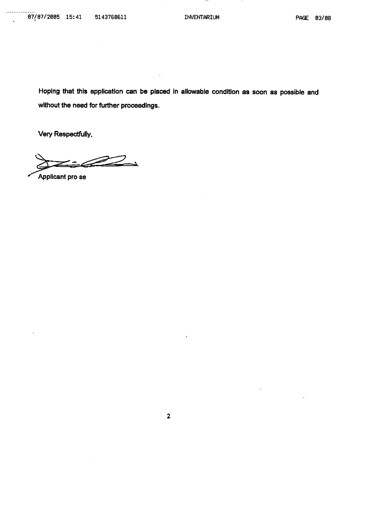 Document de brevet canadien 2470370. Poursuite-Amendment 20050707. Image 2 de 7