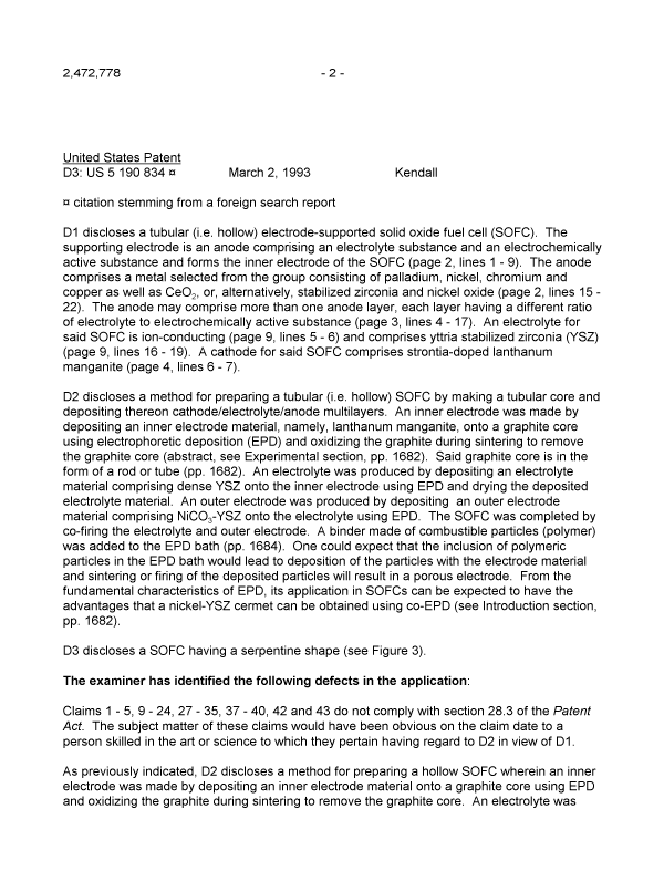 Canadian Patent Document 2472778. Prosecution-Amendment 20091001. Image 2 of 5