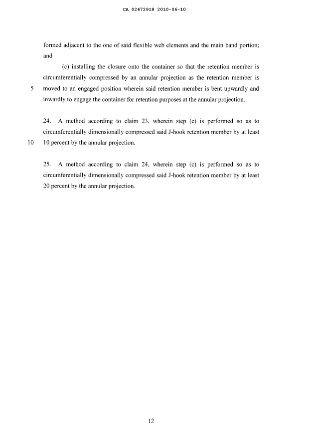 Document de brevet canadien 2472918. Revendications 20100610. Image 5 de 5
