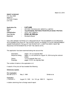 Document de brevet canadien 2473469. Poursuite-Amendment 20100323. Image 1 de 4