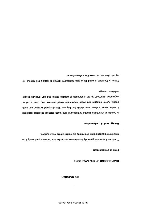 Document de brevet canadien 2473650. Description 20051205. Image 1 de 5