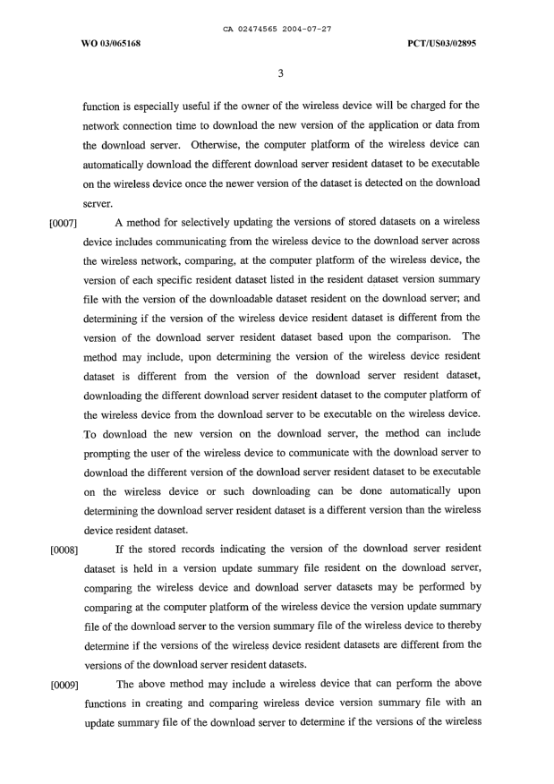 Canadian Patent Document 2474565. Description 20040727. Image 3 of 14