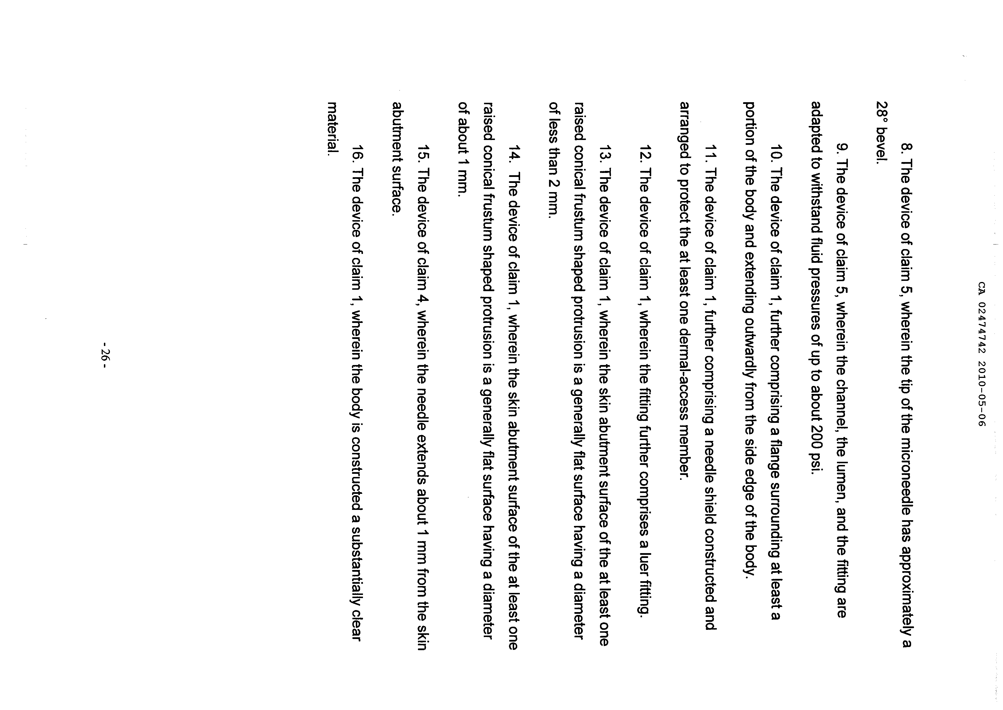 Canadian Patent Document 2474742. Claims 20091206. Image 2 of 2