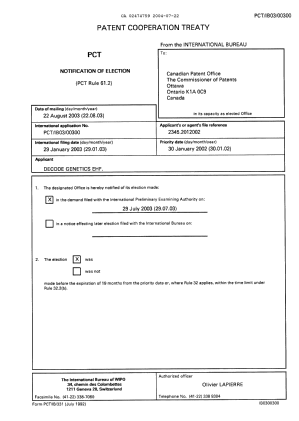 Document de brevet canadien 2474759. PCT 20040722. Image 1 de 16