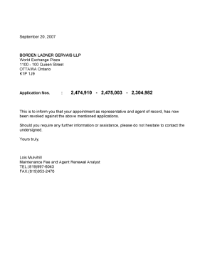 Document de brevet canadien 2474910. Correspondance 20070920. Image 1 de 1