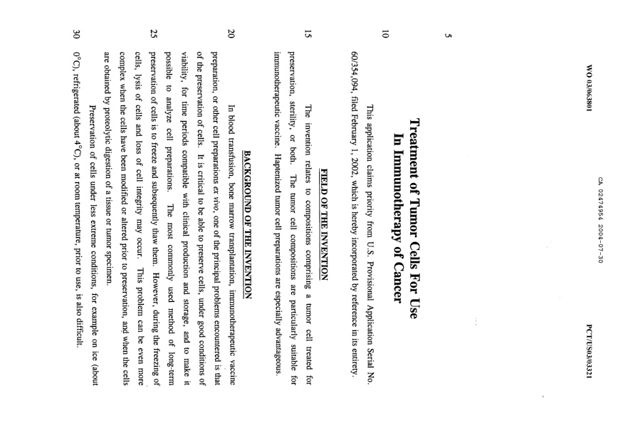 Canadian Patent Document 2474954. Description 20040730. Image 1 of 53