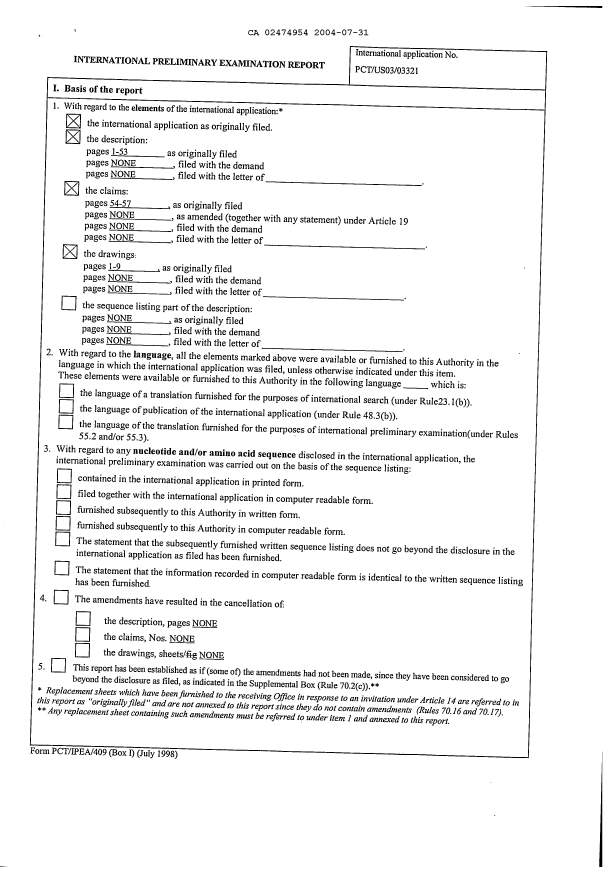 Canadian Patent Document 2474954. PCT 20040731. Image 2 of 6