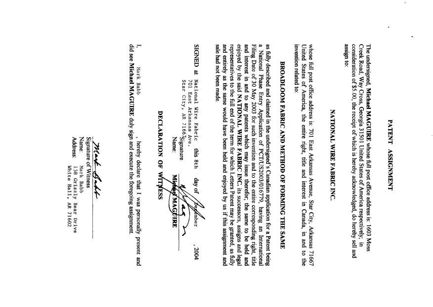 Canadian Patent Document 2475981. Assignment 20041222. Image 2 of 2