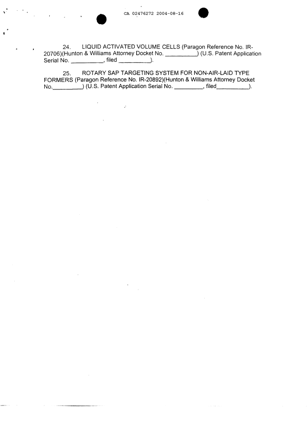 Document de brevet canadien 2476272. Cession 20040816. Image 13 de 13