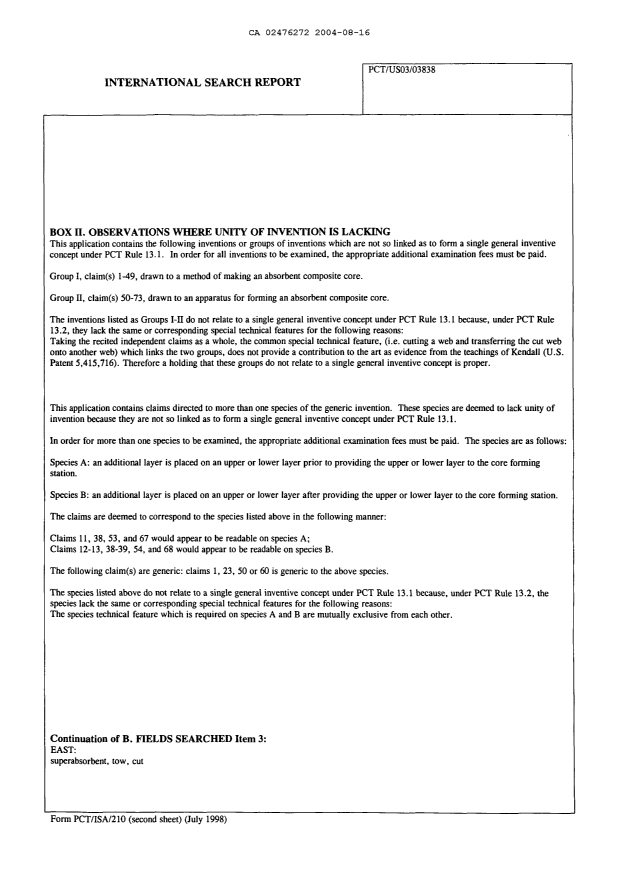 Document de brevet canadien 2476272. PCT 20040816. Image 3 de 3