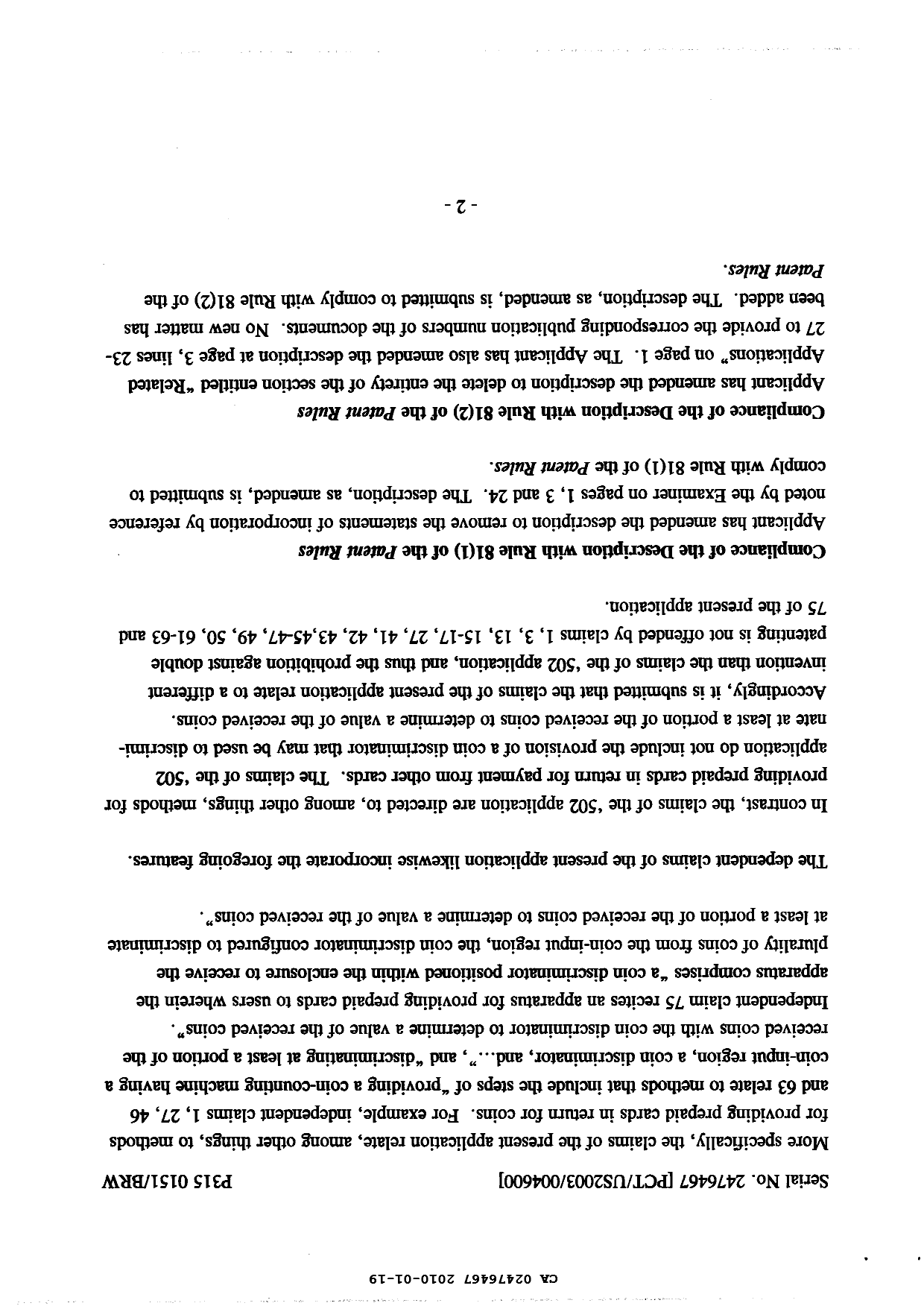 Canadian Patent Document 2476467. Prosecution-Amendment 20091219. Image 2 of 6