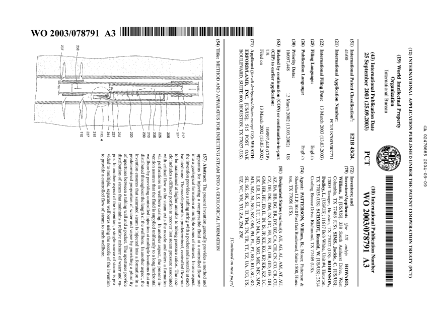 Document de brevet canadien 2478885. Abrégé 20040909. Image 1 de 2