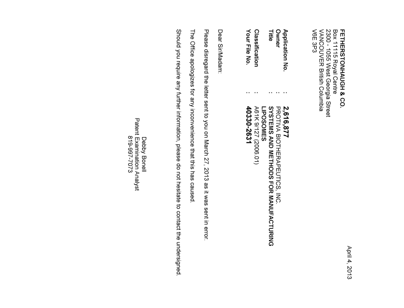Canadian Patent Document 2479017. Correspondence 20130404. Image 1 of 1