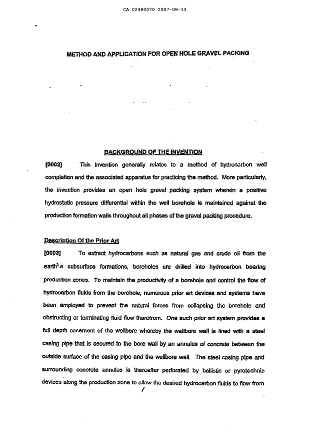 Document de brevet canadien 2480070. Description 20080918. Image 1 de 22